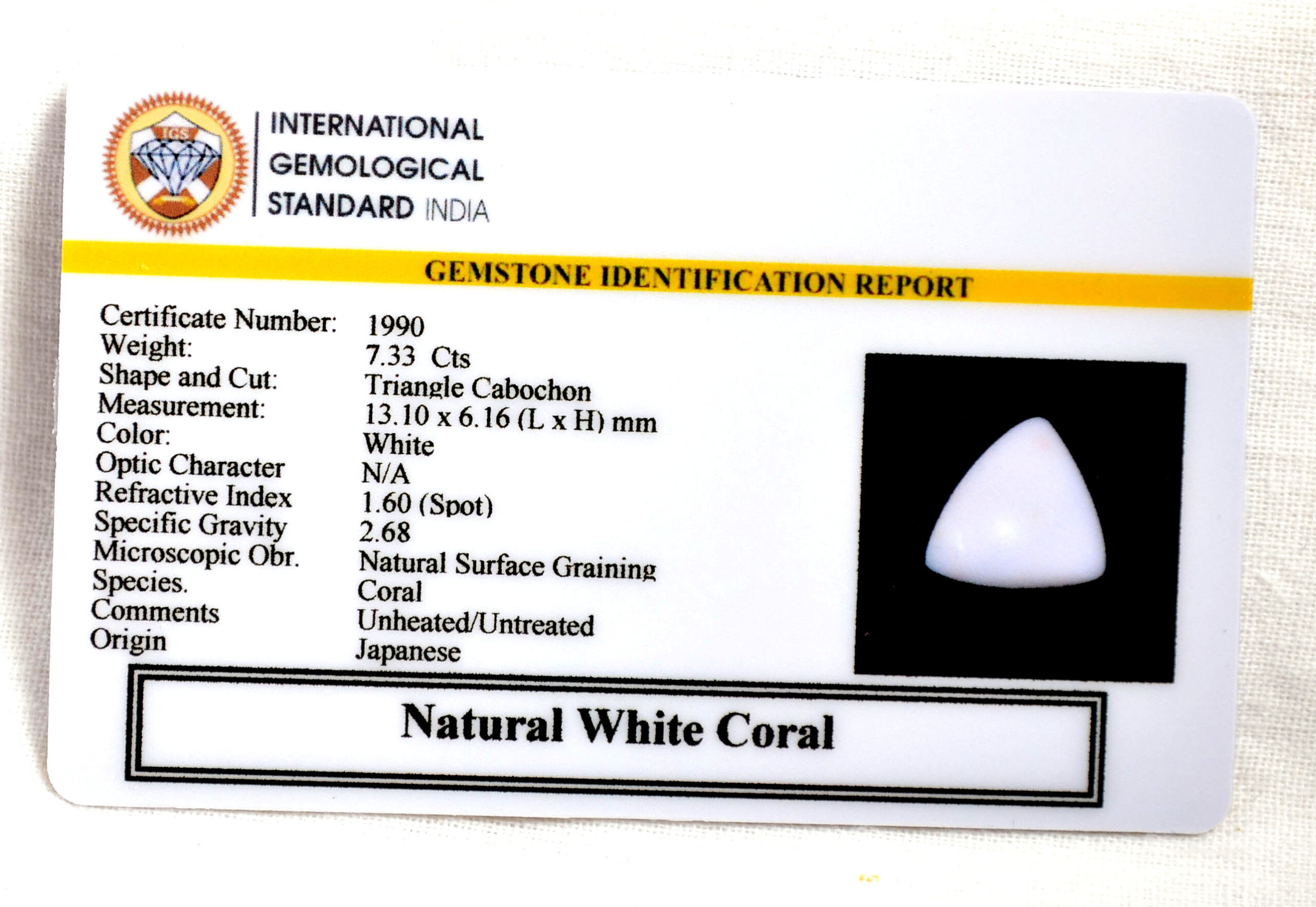CORAL 7.33 Ct.
