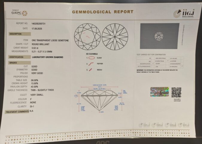 CVD 0.52 Ct. CVD 0.52 Ct.