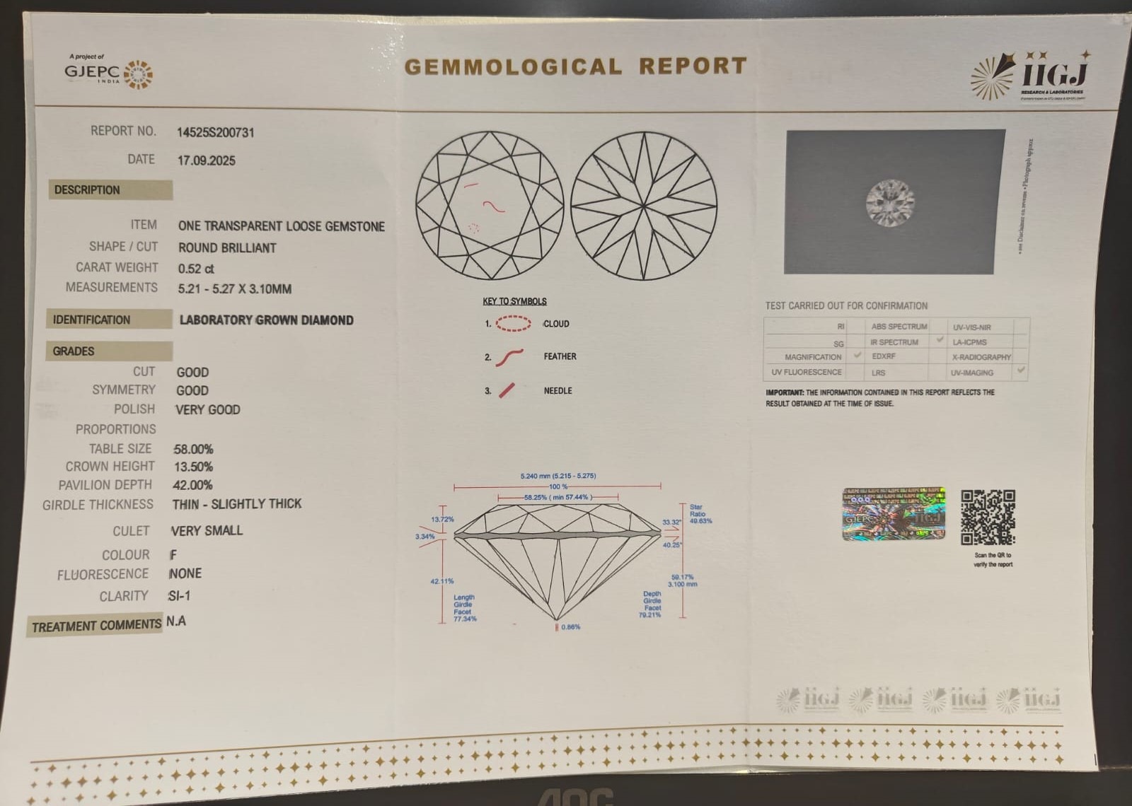 CVD 0.52 Ct. CVD 0.52 Ct.