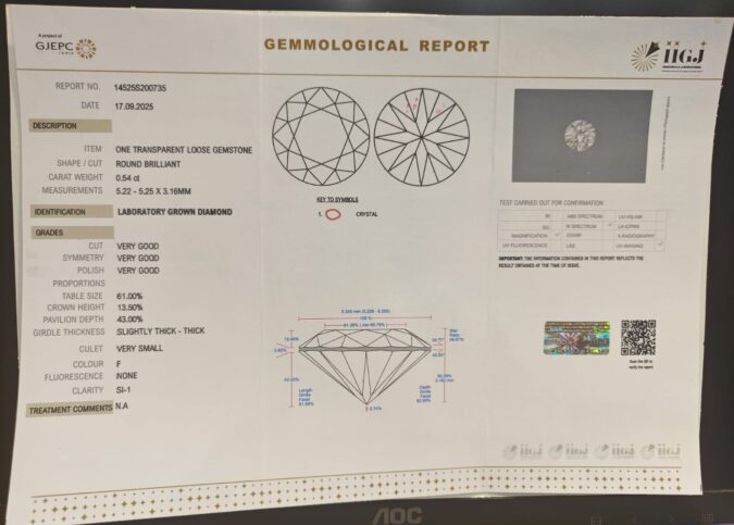 CVD 0.54 Ct. CVD 0.54 Ct.