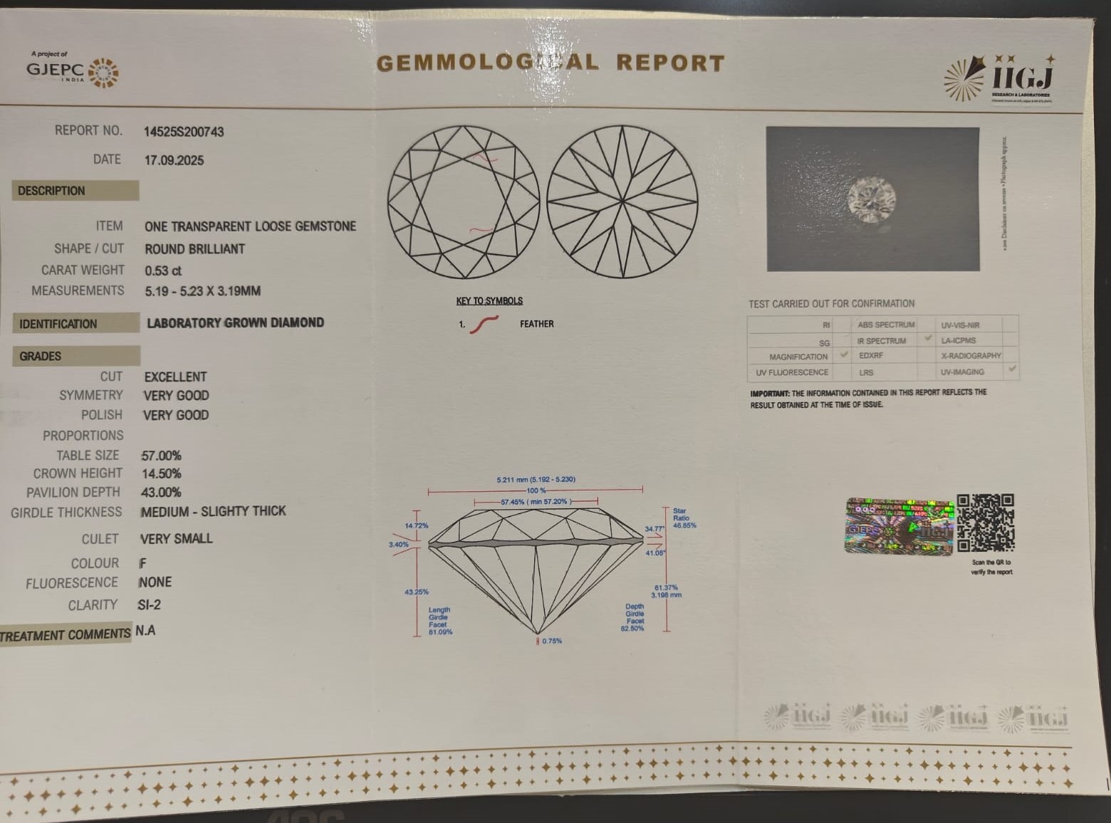 CVD 0.53 Ct.