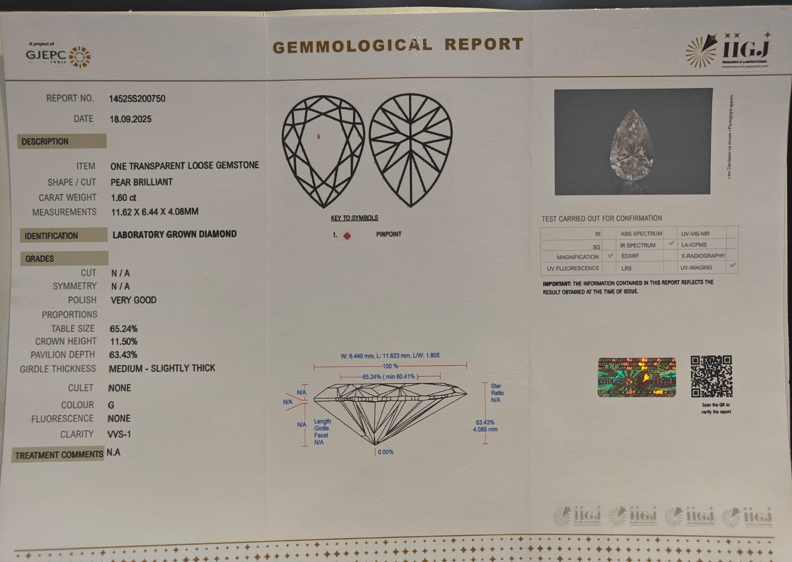 CVD 1.6 Ct.