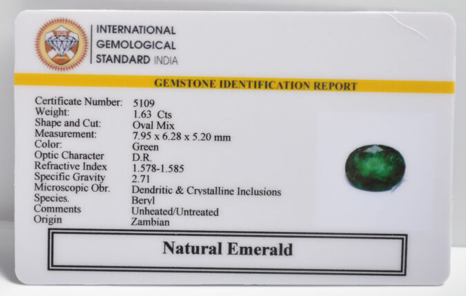 EMERALD 1.63 Ct.