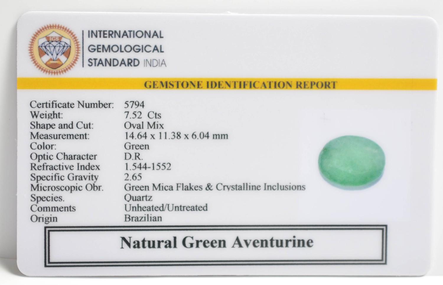 GREEN AVENTURINE 7.52 Ct.