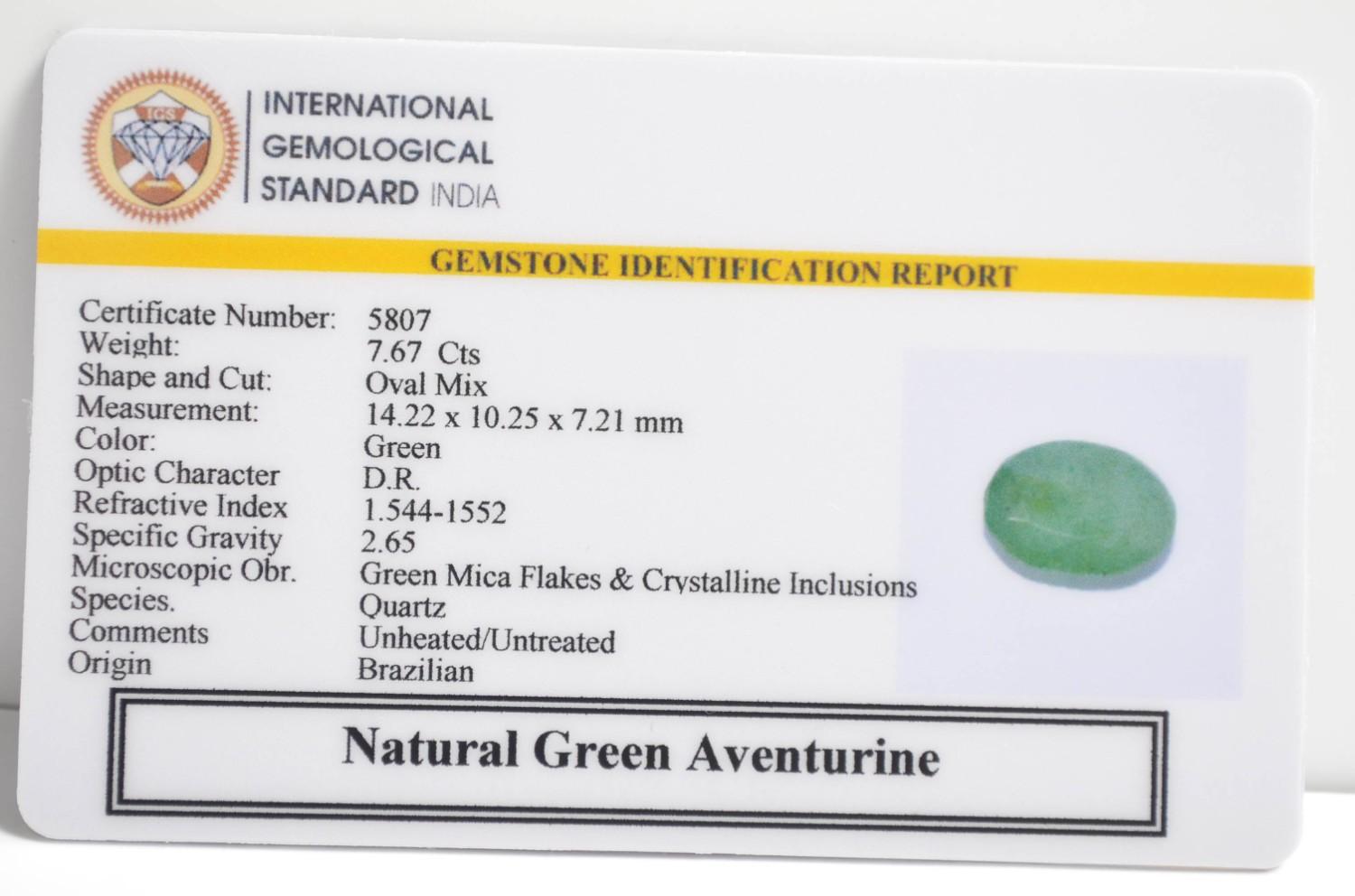 GREEN AVENTURINE 7.67 Ct.