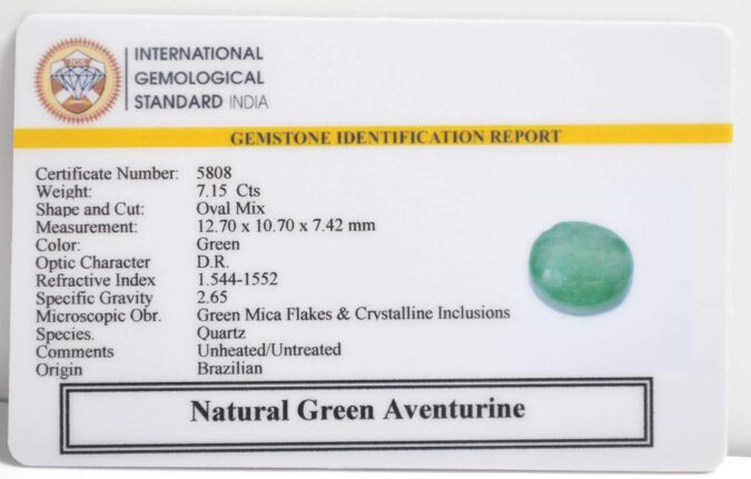 GREEN AVENTURINE 7.15 Ct.