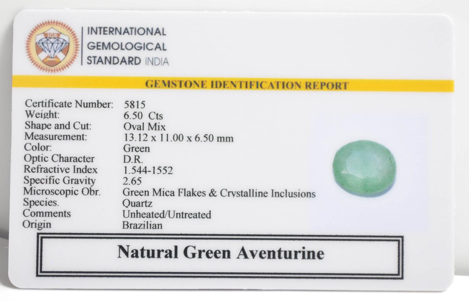 GREEN AVENTURINE 6.5 Ct.