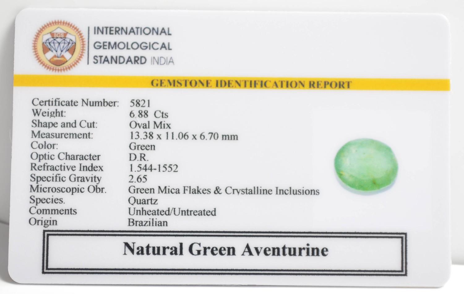GREEN AVENTURINE 6.88 Ct.