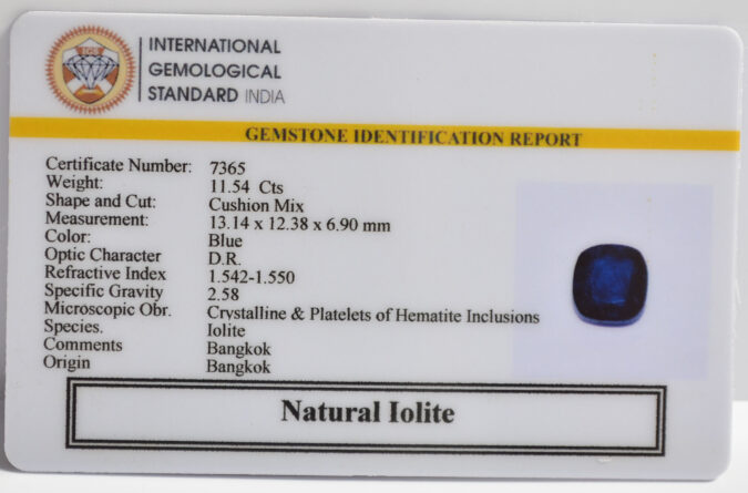 IOLITE NILLI 11.54 Ct.