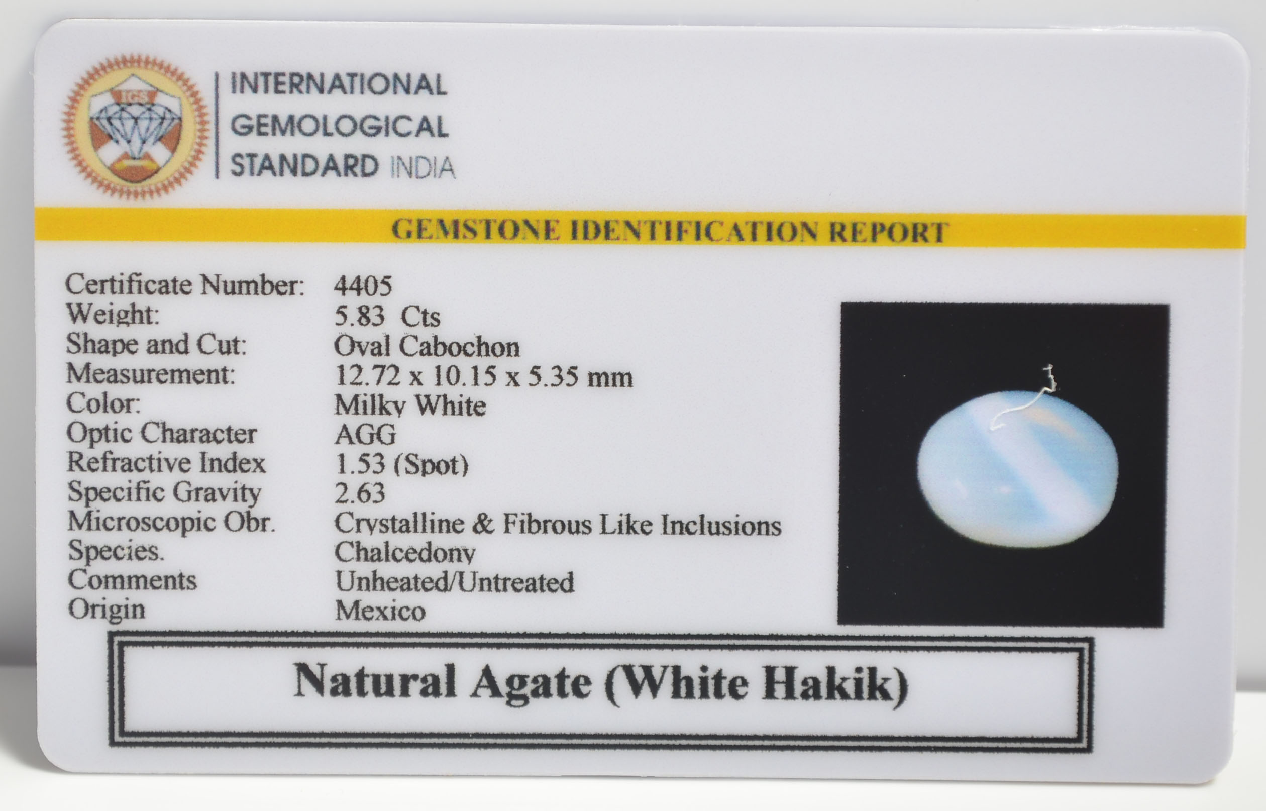WHITE HAKIK 5.83 Ct.