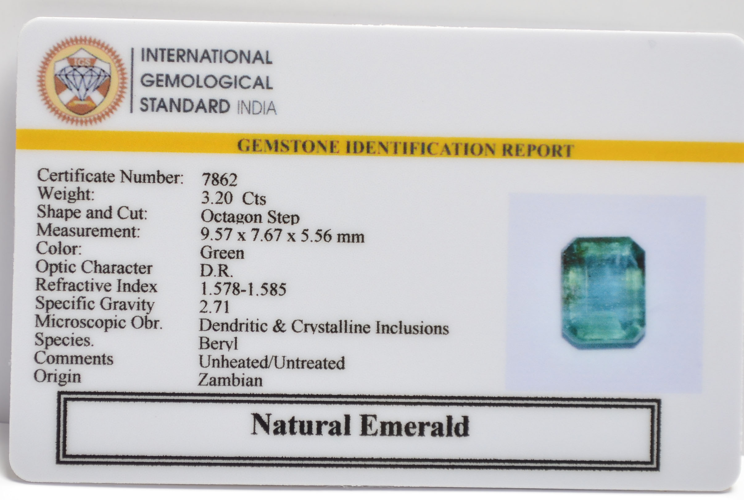EMERALD 3.2 Ct.