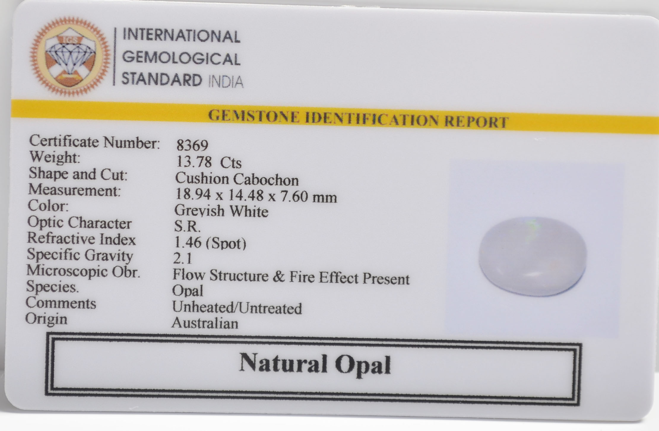 OPAL 13.78 Ct.