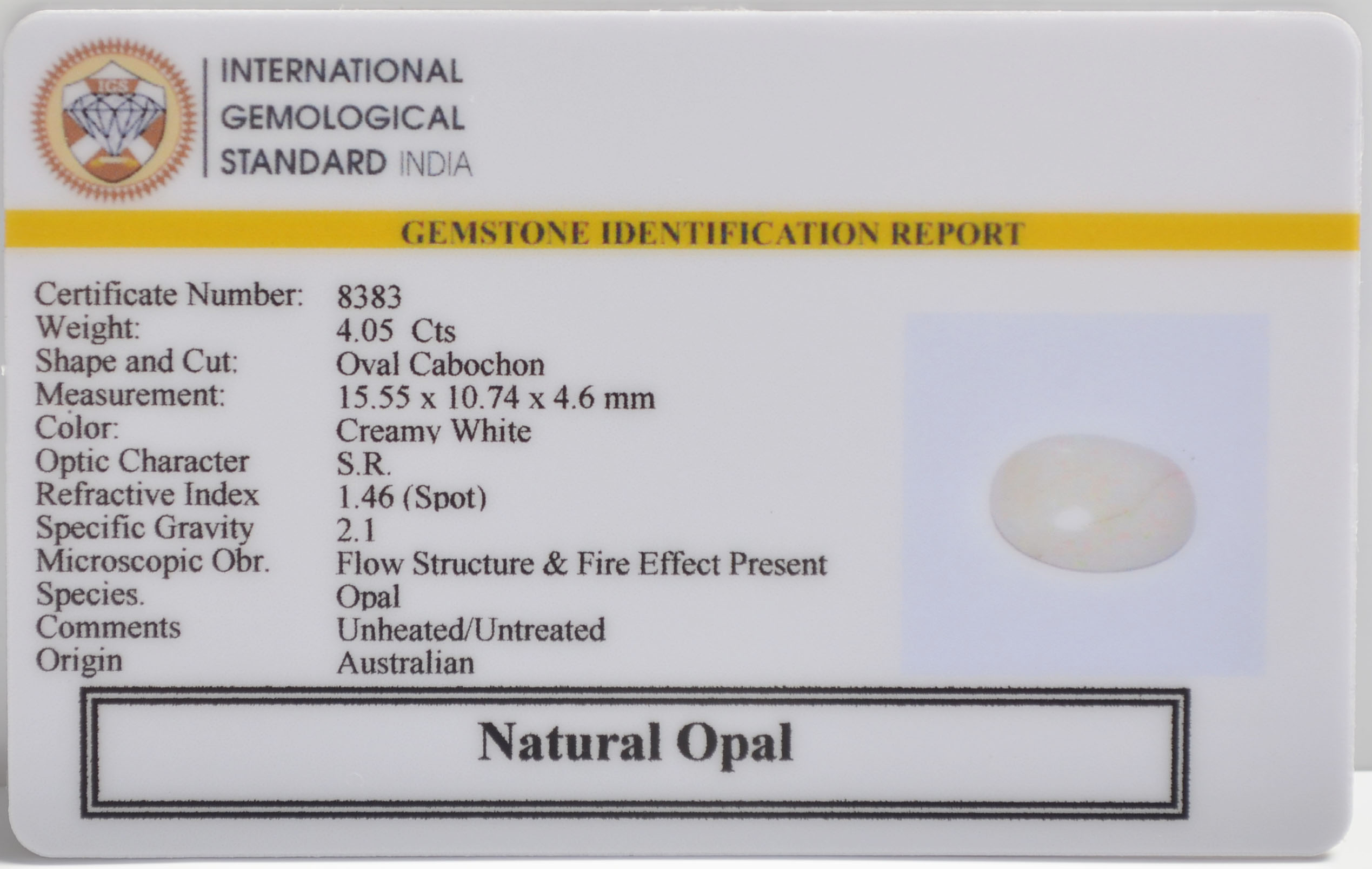 OPAL 4.05 Ct.