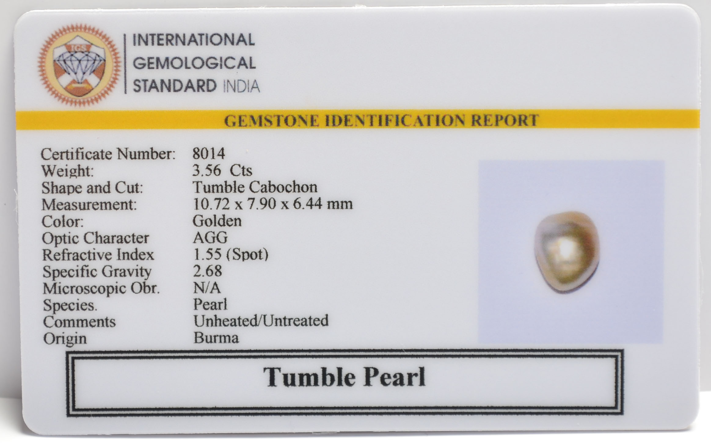 BURMA PEARL 3.56 Ct.