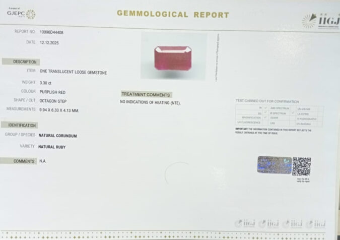 RUBY 3.3 Ct.