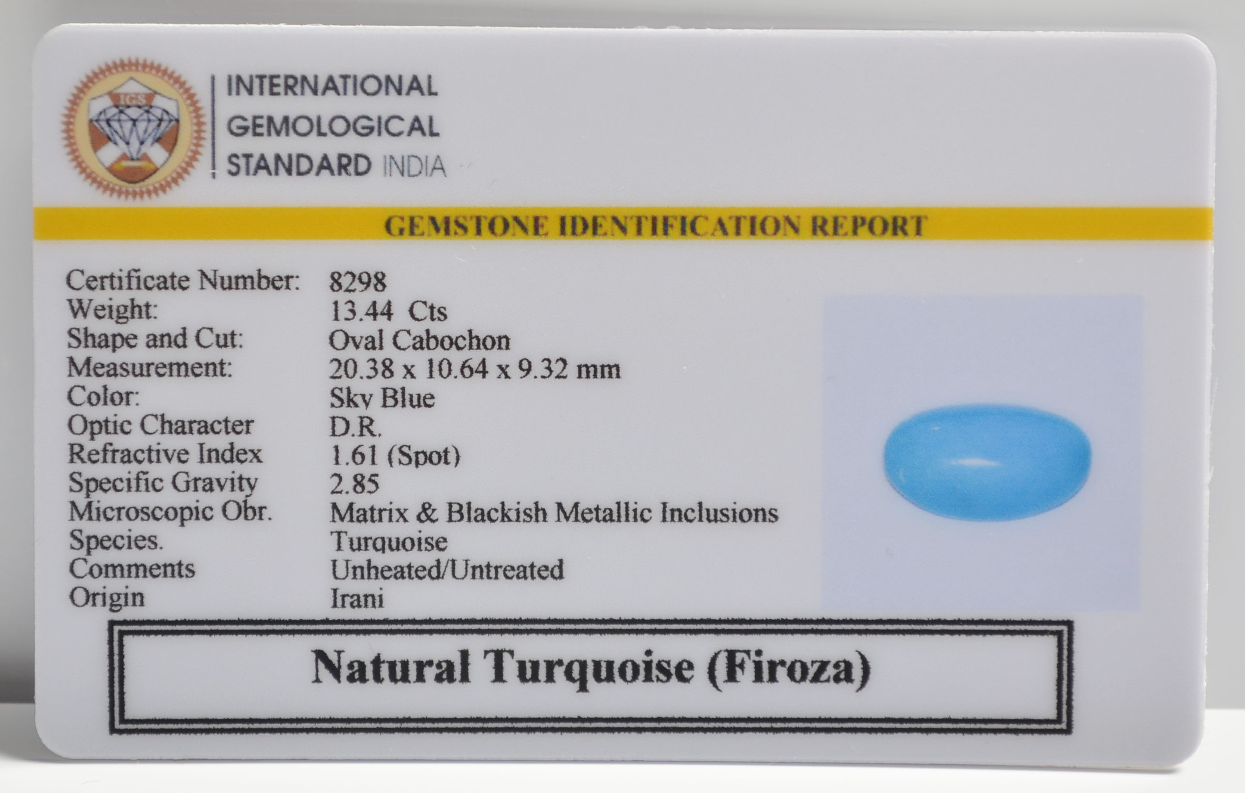 TURQUOISE 13.44 Ct.