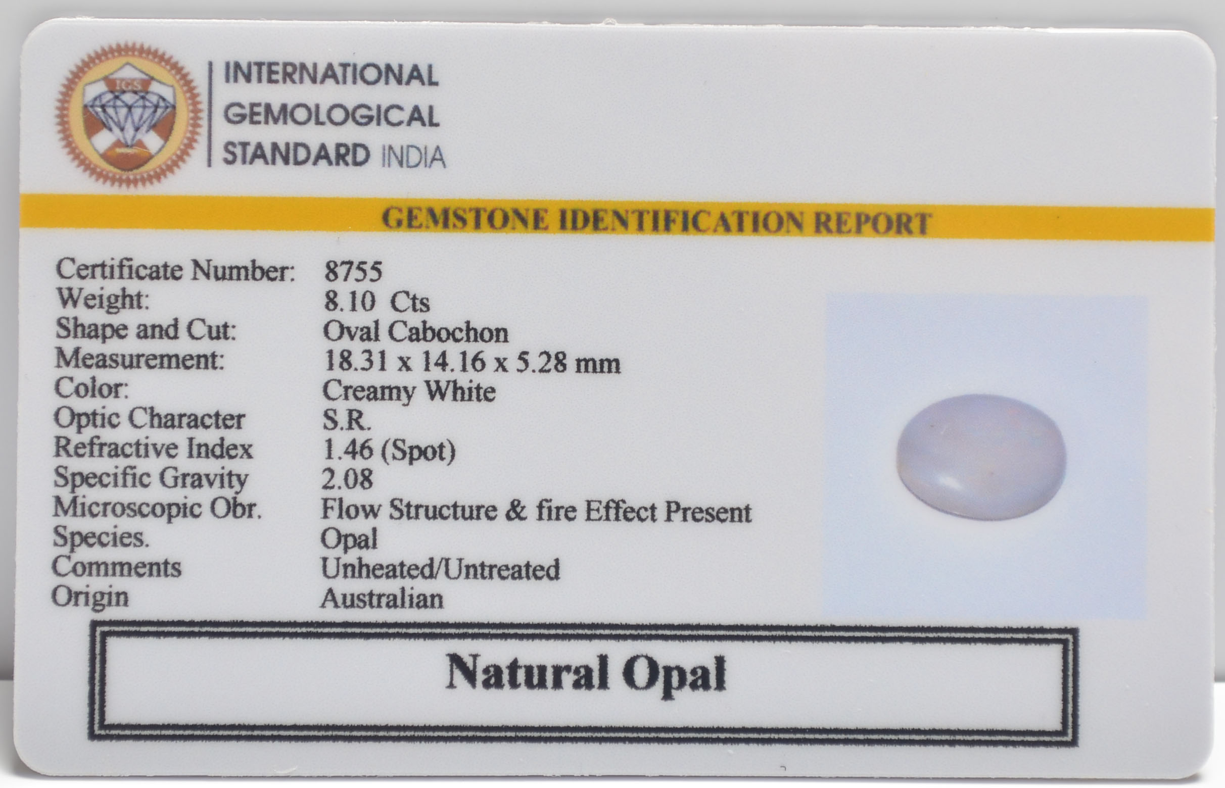 OPAL 8.1 Ct.