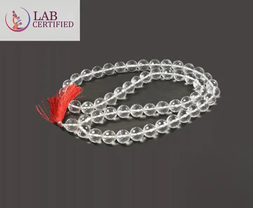Sphatik Mala Diamond Cut (108+1)