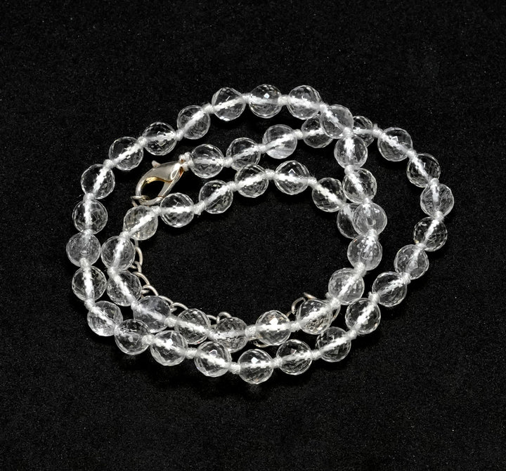Sphatik Mala Diamond Cut