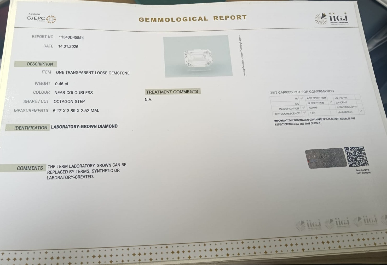 CVD 0.46 Ct.
