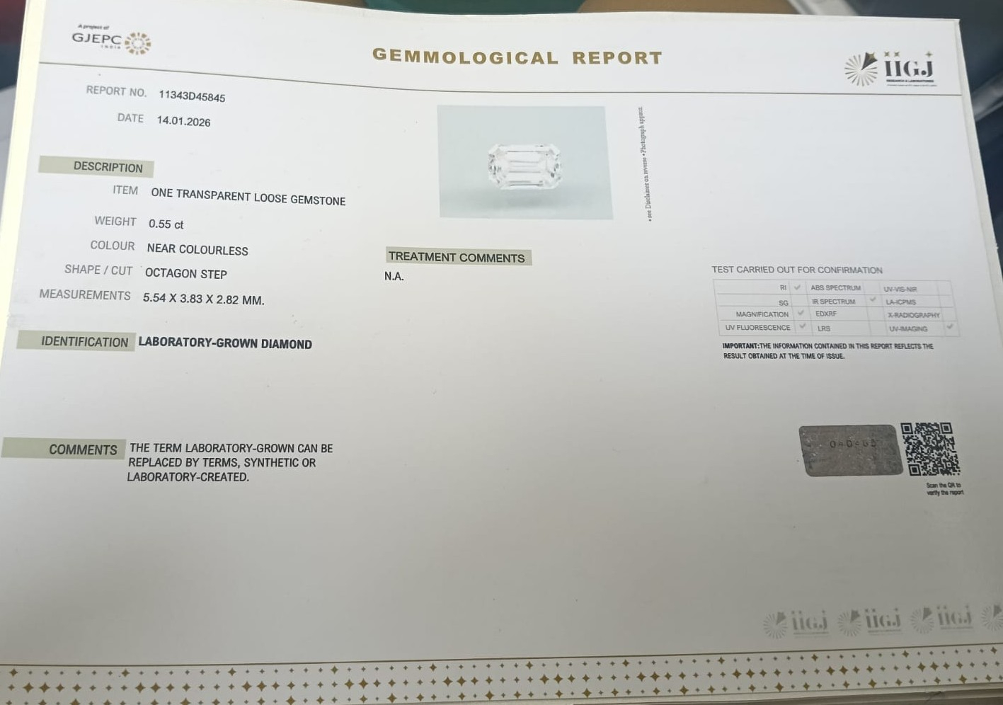 CVD 0.55 Ct.