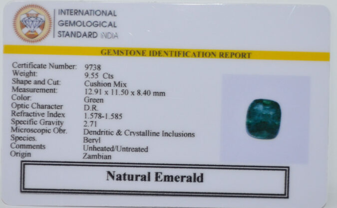 EMERALD 9.55 Ct.
