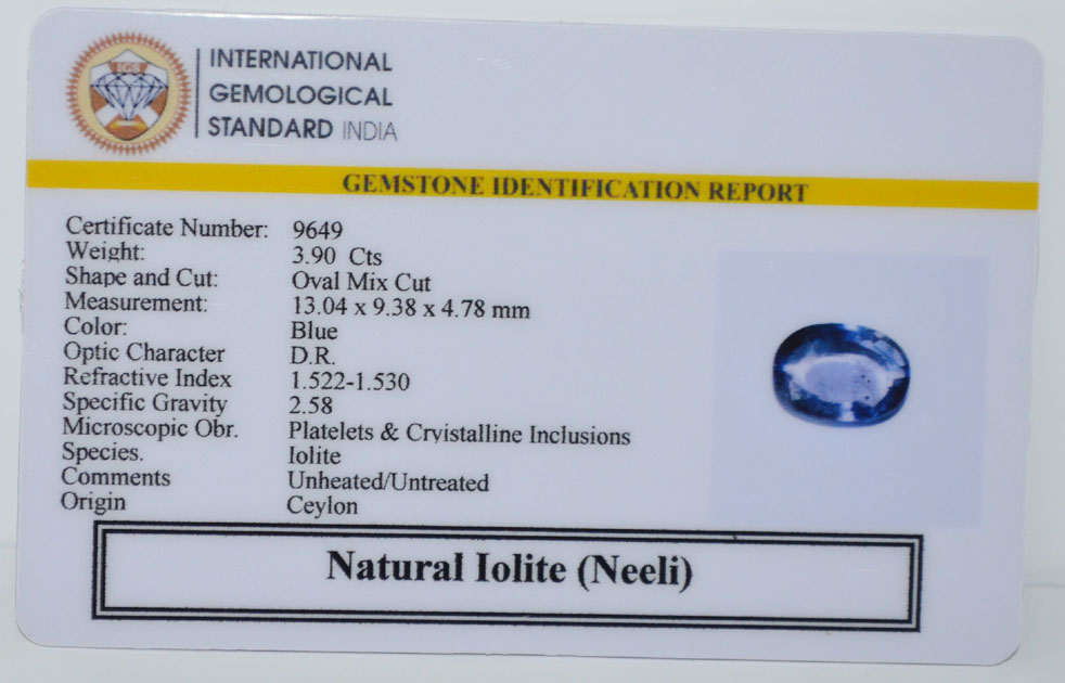 IOLITE NILLI 3.9 Ct.