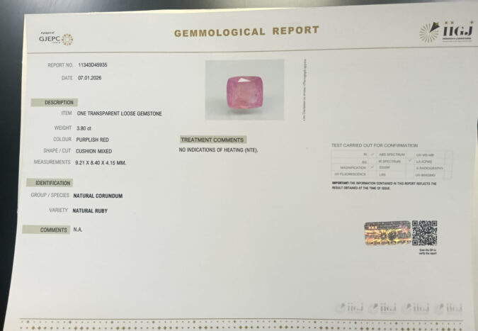 RUBY 3.8 Ct.