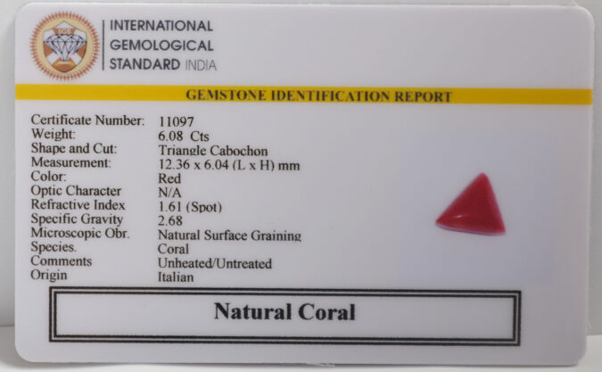 CORAL 6.08 Ct.