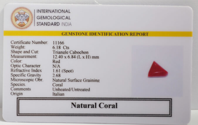CORAL 6.18 Ct.