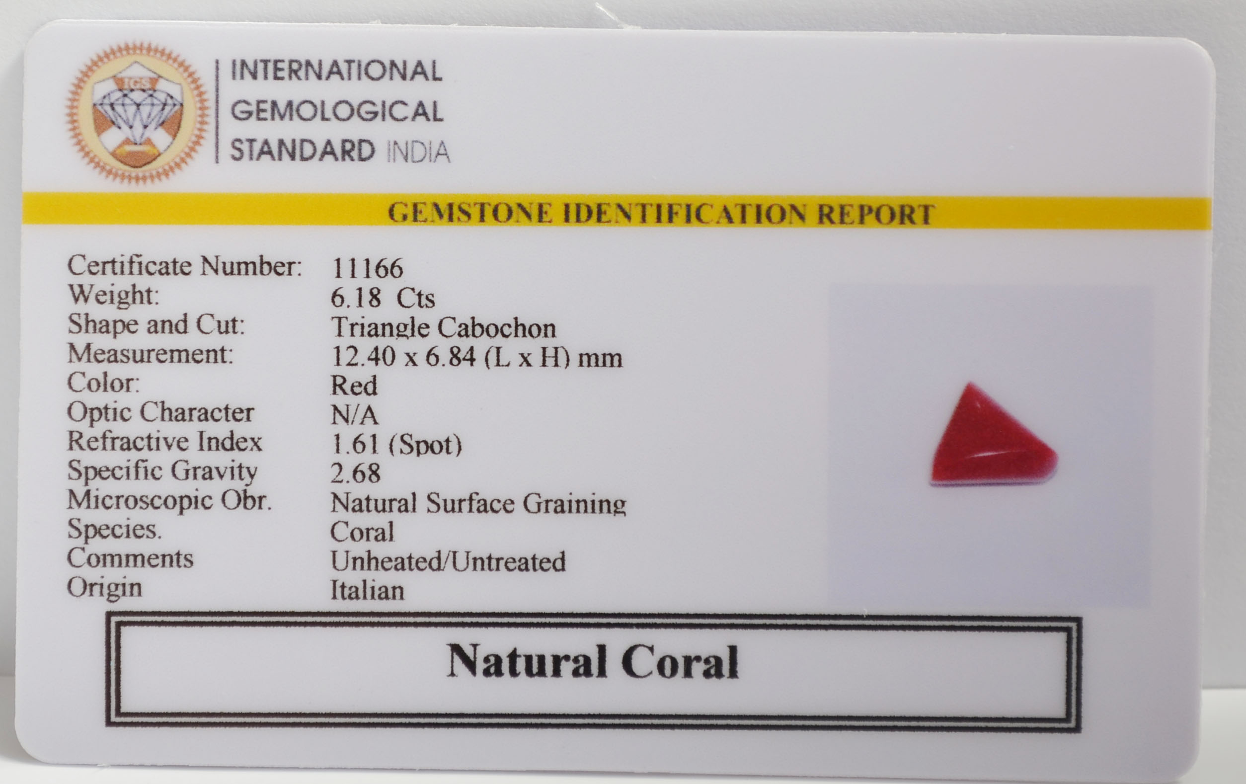 CORAL 6.18 Ct.