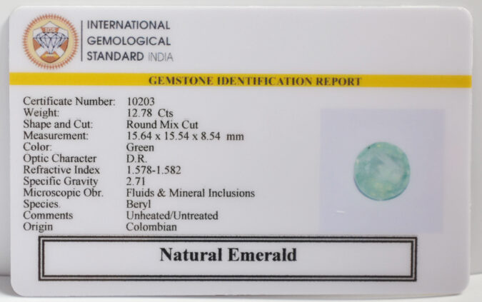 EMERALD 12.78 Ct.