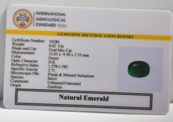 EMERALD 6.02 Ct.