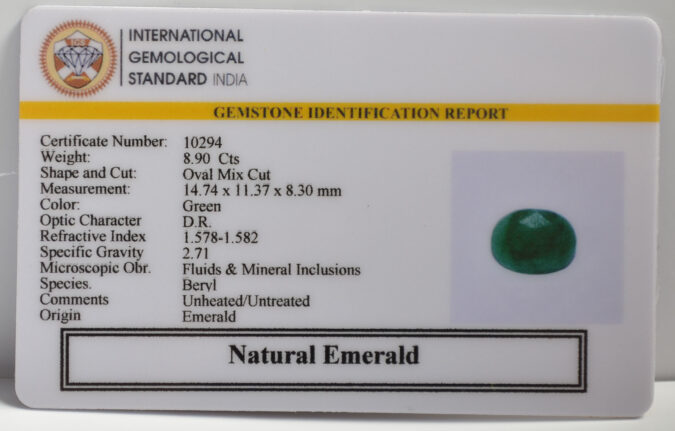 EMERALD 8.9 Ct.