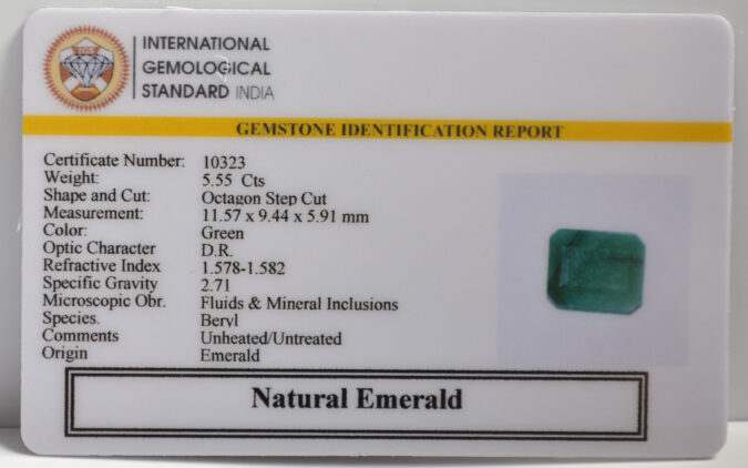EMERALD 5.55 Ct.