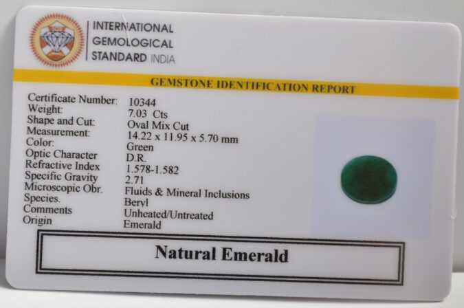 EMERALD 7.03 Ct.