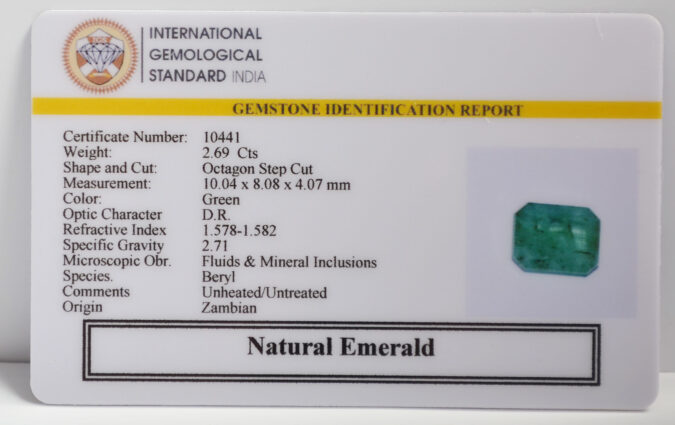 EMERALD 2.69 Ct.