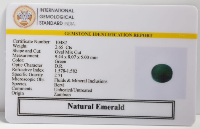 EMERALD 2.65 Ct.