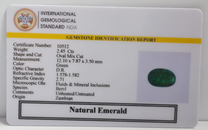 EMERALD 2.45 Ct.