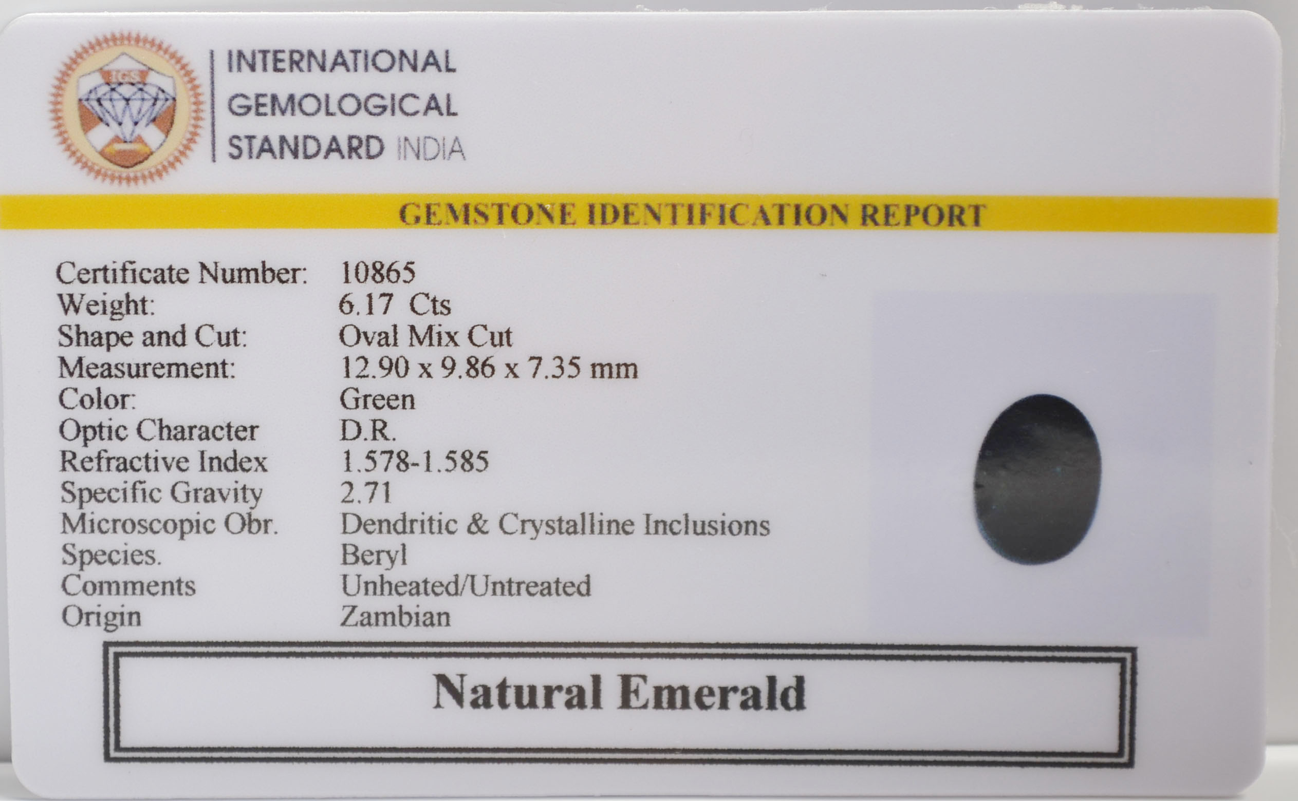 EMERALD 6.17 Ct.