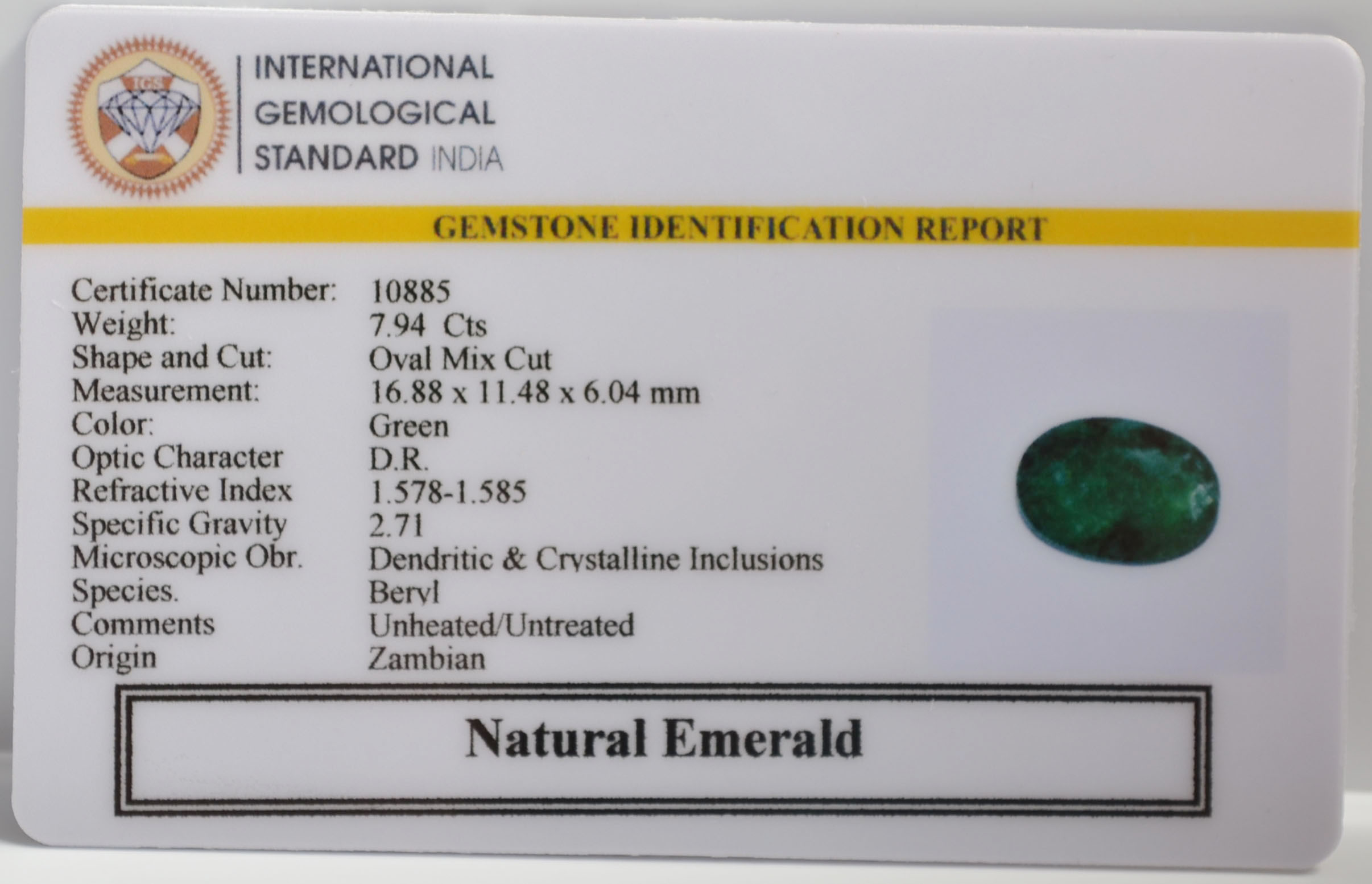 EMERALD 7.94 Ct.