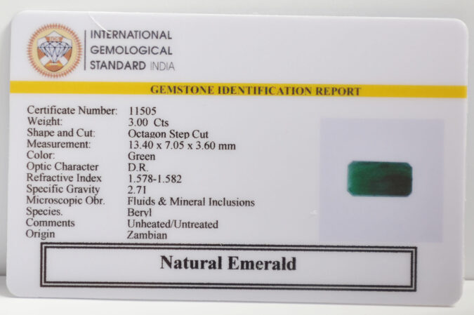EMERALD 3 Ct.