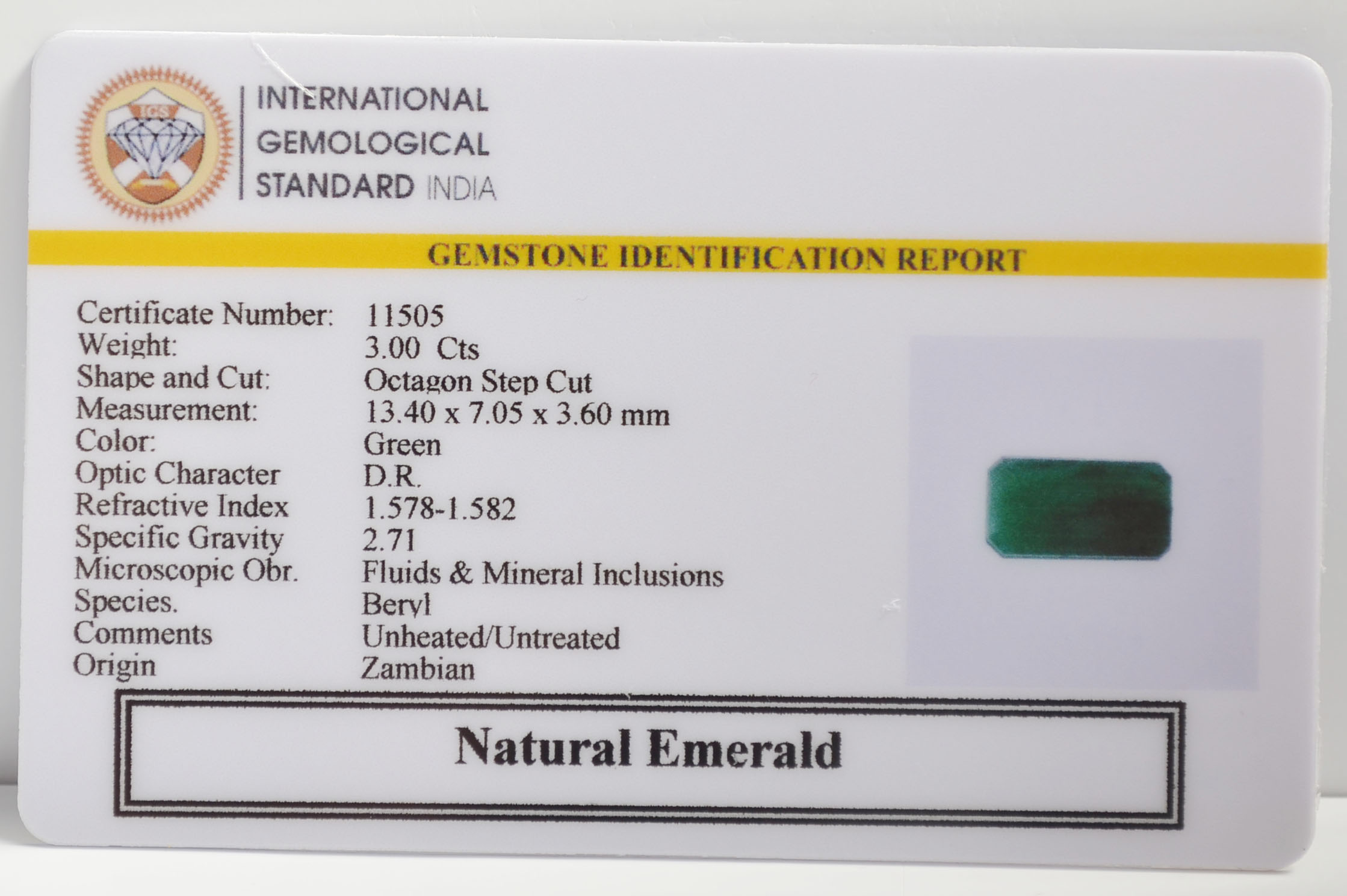 EMERALD 3 Ct.
