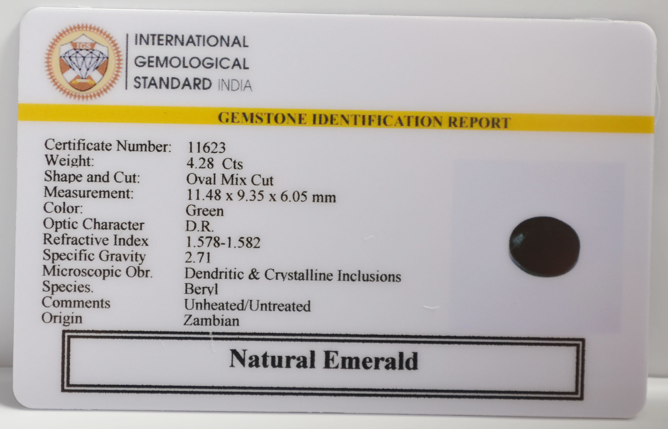 EMERALD 4.28 Ct.