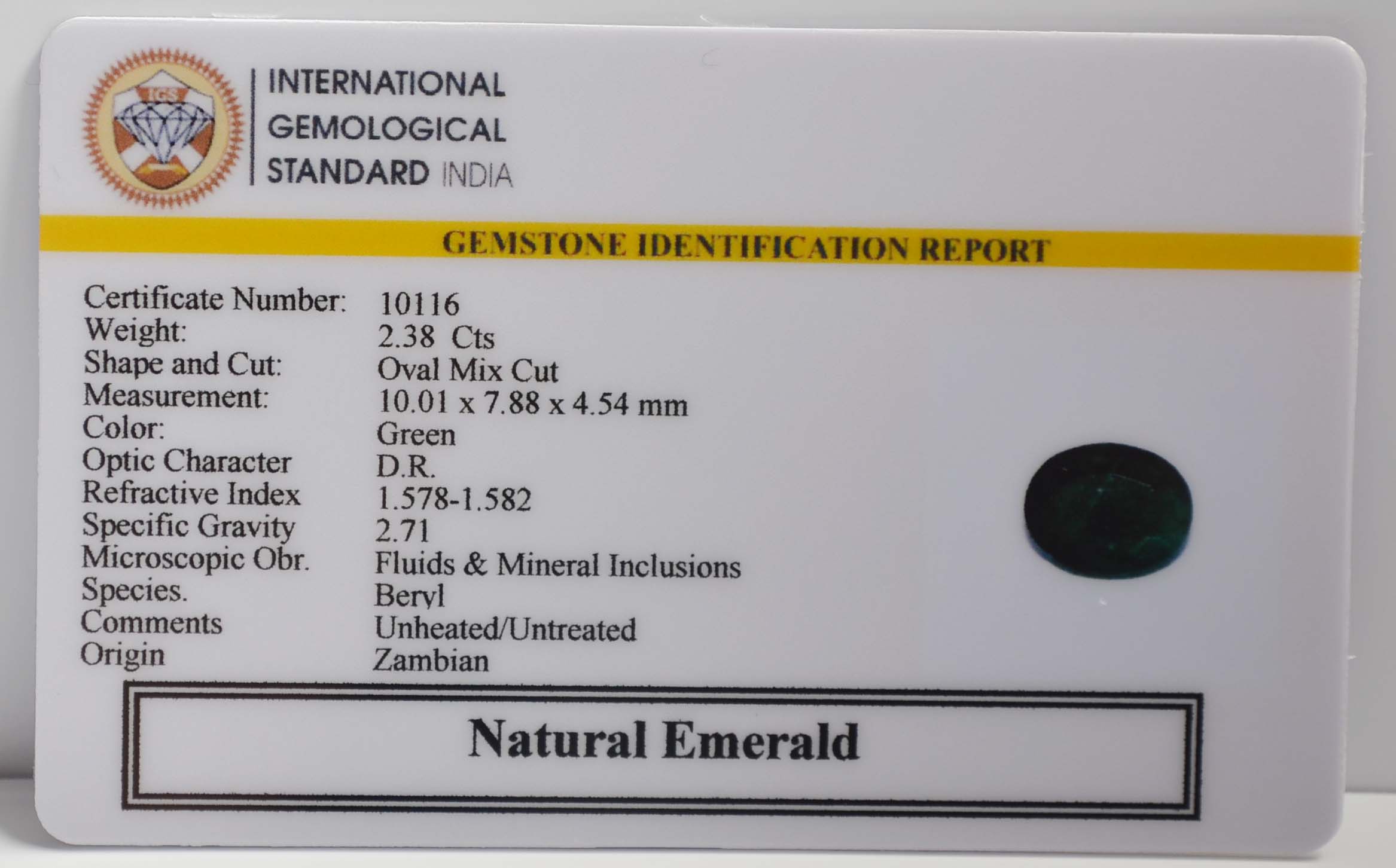 EMERALD 2.38 Ct.
