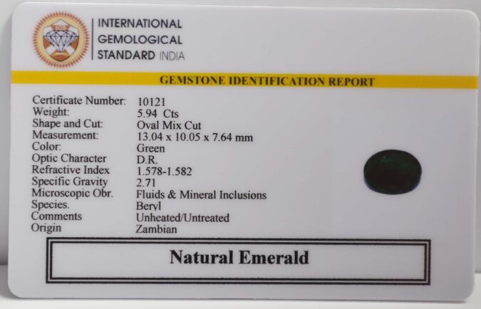 EMERALD 5.94 Ct.