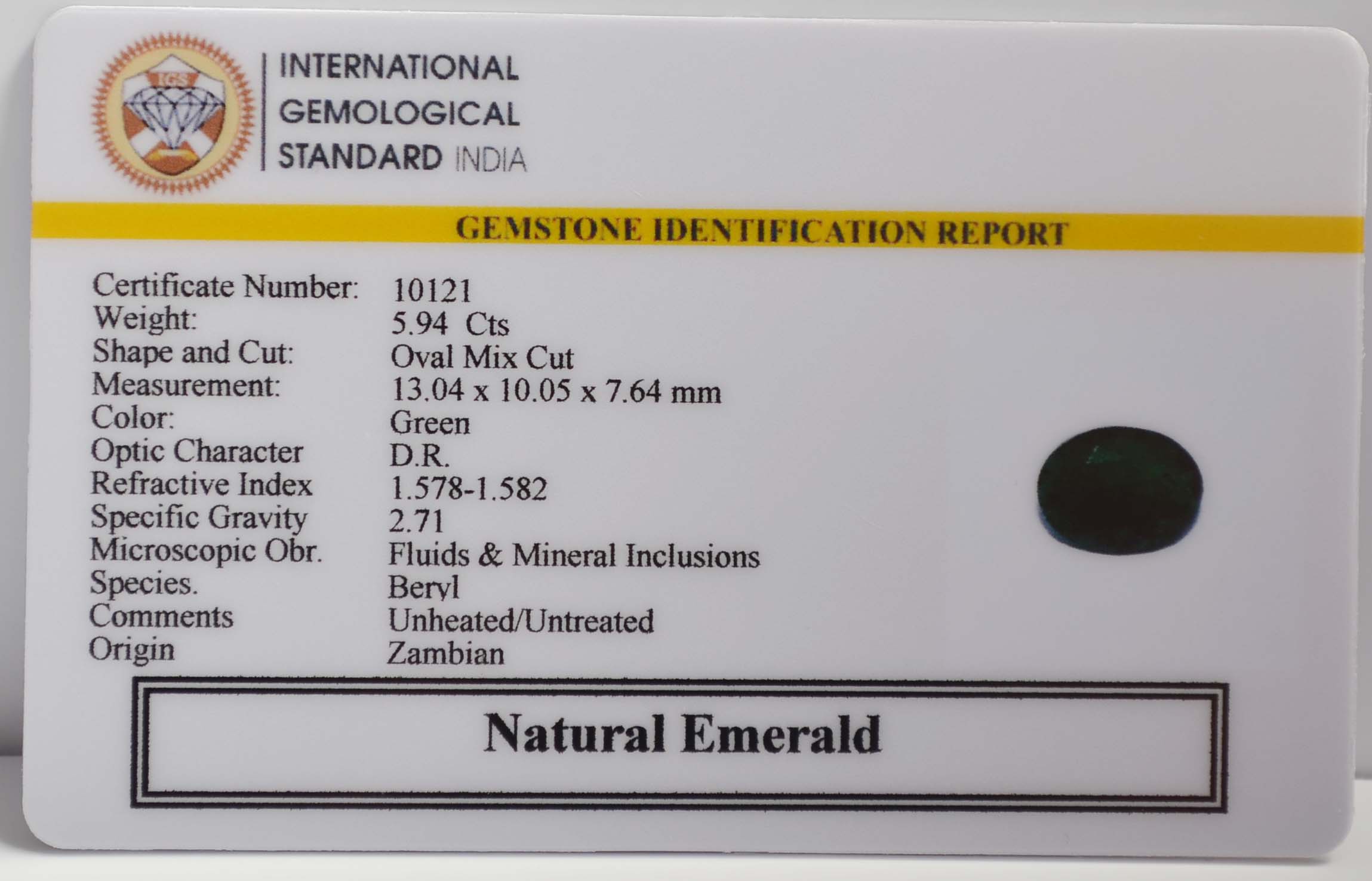 EMERALD 5.94 Ct.