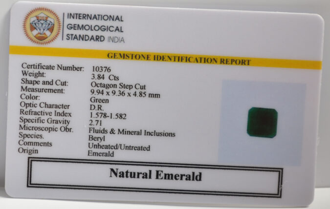 EMERALD 3.84 Ct.