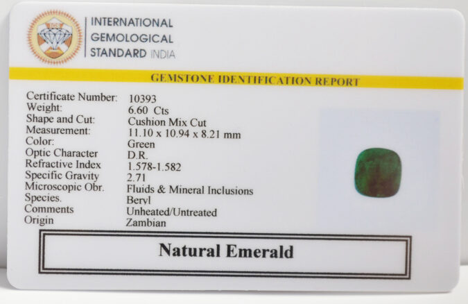 EMERALD 6.6 Ct.