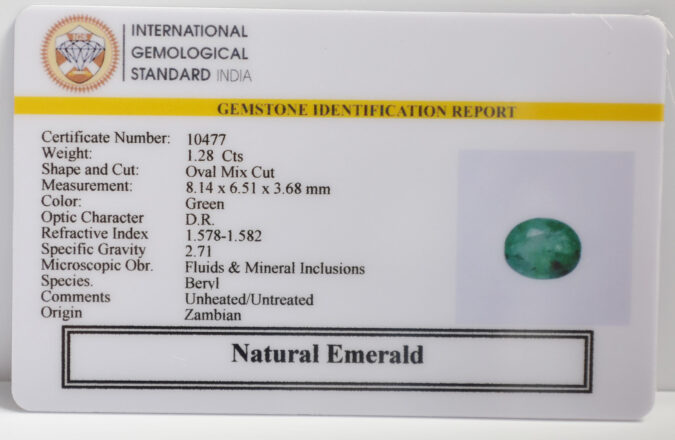 EMERALD 1.28 Ct.